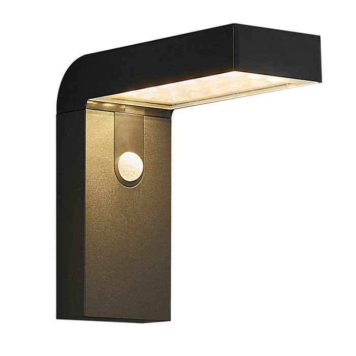 Vägglampa Mille LED Solcell Svart Nordlux
